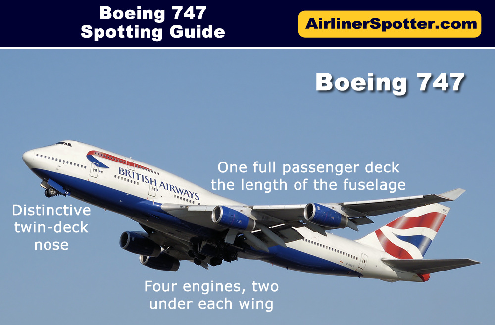 Side-by-side comparison of the Boeing 747 (top) and Airbus A380 (below)