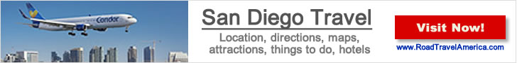 Spotting airliners at the San Diego Airport?  Click for details about area lodging options, attractions and maps